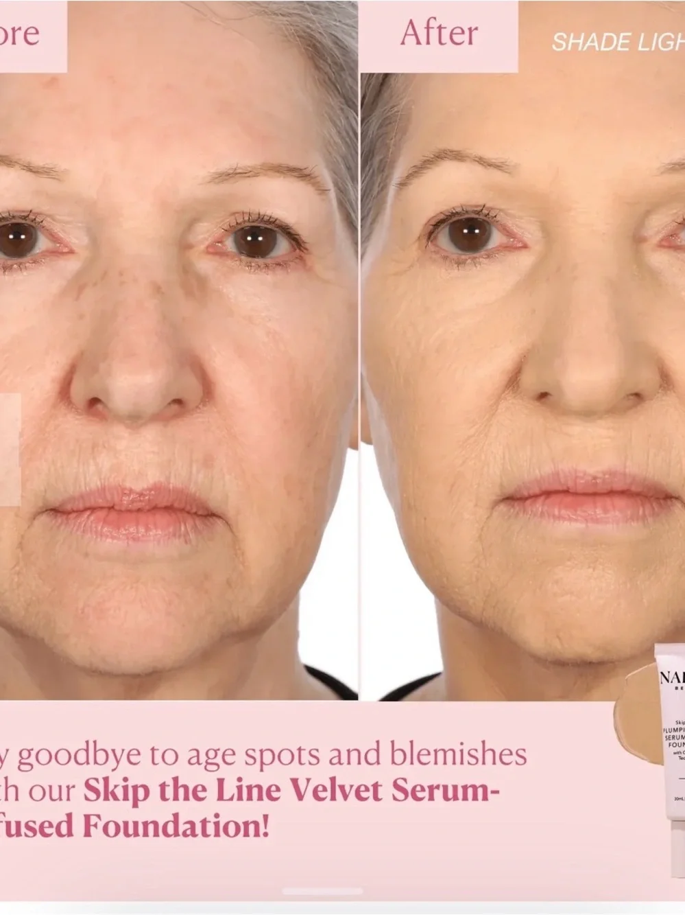 Nakery Plumping Velvet Serum-Infused Foundation - Light